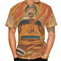 2023 NEWSummer ใหม่สไตล์ Naruto 3D พิมพ์เสื้อยืดหลวม Plus ขนาด Street Unisex เสื้อยืดผู้ชาย T-Shirt