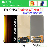 AMOLED LCD ของแท้สำหรับ OPPO Realme GT Neo 3T RMX3372 RMX3371จอแสดงผล LCD แบบสัมผัสหน้าจอแผงหน้าจอทัชสกรีน