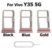 ช่องใส่ซิมการ์ด Vivo Y35 5G ของแท้อะไหล่อะแดปเตอร์ชิ้นส่วนทดแทน