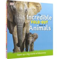DK - incredible fold out book of animals DK encyclopedia childrens incredible animal folding book enlightenment cognition animal encyclopedia floor Book English original imported book