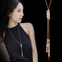 【YF】☢  Length 88cm Fashion Rhinestone Pendant Necklaces Womens Sweater Jewelry Accessories