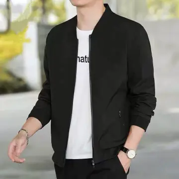 Slim Fit Men's Zipper Jacket Simple Style and Solid Color for School Street  Wear and More Occasion White 2XL - Walmart.com