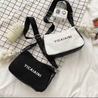 chu.bag กระเป๋าสะพายข้าง ผ้าแคนวาส 2 สี พร้อมส่ง