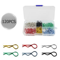 120Pcs RC รถ6สีโลหะ Bodyshell คลิป Pins R รูปร่างสำหรับ Traxxas TRX4 18 110 112 RC Buggy RC Rock Crawler รถรุ่น