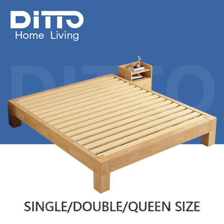 Ditto Solid Wood Bed Frame 150/180CM Bed Frame Queen/King Size Wooden