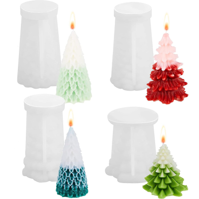 3D Christmas Tree Candle Mold 3D Christmas Tree Candle Mold Xmas Pine Candle Silicone Mold Tree-shaped Candle Mold Candle Making Mold For Christmas Holiday Candle Molds Festive Candle Making Molds Pine Tree Candle Mold Christmas Candle Mold Set DIY