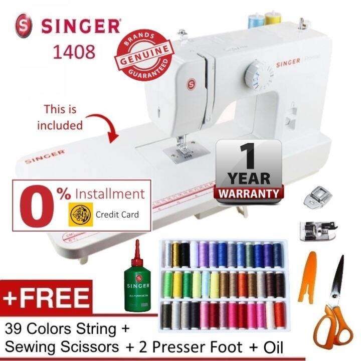 Singer 1408 promise sewing machine + extension table Lazada
