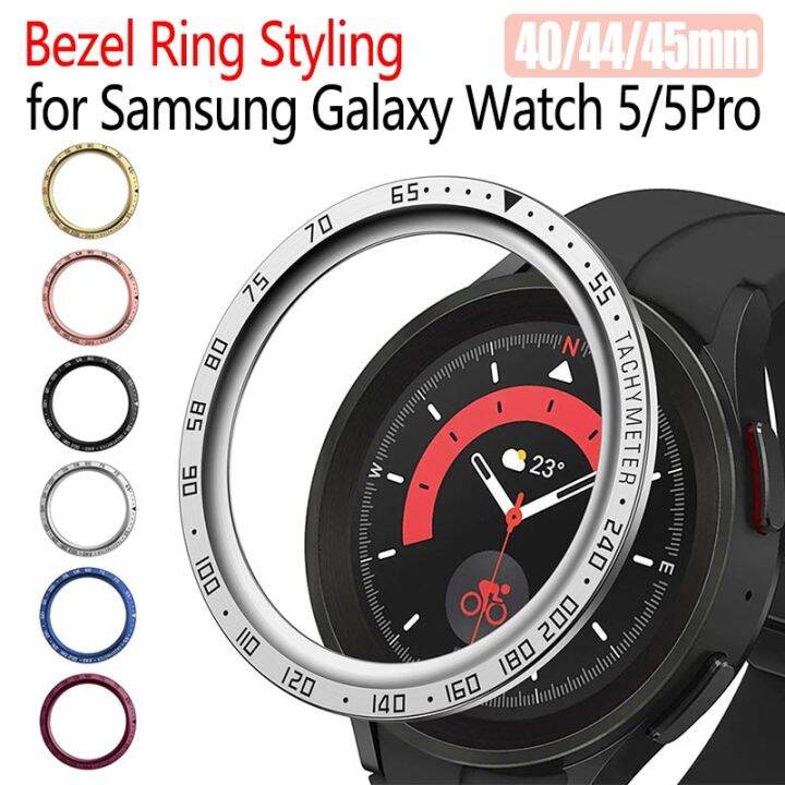 Metal Bezel for Samsung Galaxy Watch 5 5 Pro 45 44mm Frontier Smartwatch Cover Sport Adhesive