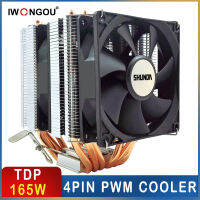 IWONGOU พัดลม CPU 6 ท่อความร้อน 4PIN PWM Air Cooler สำหรับ Intel Lga1700 1200 AM4 Hurricane Cooling x99 โปรเซสเซอร์ Cooler-kxodc9393