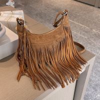 ✽ Niche design tassel bag 2023 new fashion retro bohemian style messenger bag womens all-match high-end