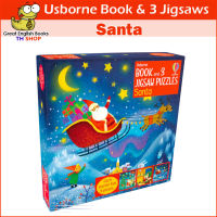 (In Stock)  พร้อมส่ง *ลิขสิทธิ์แท้* หนังสือบอร์ดบุ๊ค + จิ๊กซอว์  3แผ่น Usborne Book and 3 Jigsaws: Santa