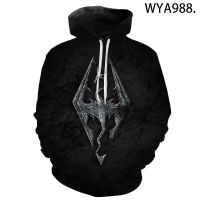 2020 New Spring And Autumn Skyrim Men Women Children  Hoodies 3D Printed Sweatshirts Pullover Long Sleeve Boy Girl Kids Jacket