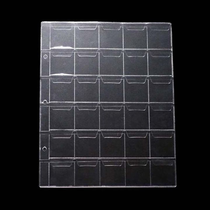 30-pockets-252x200mm-coin-album-page-folder-clear-pockets-coin-storage-album-pages-photo-albums