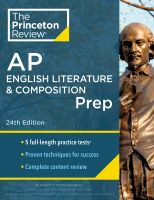 หนังสืออังกฤษใหม่ Princeton Review AP English Literature &amp; Composition Prep, 2024 : 5 Practice Tests + Complete Content Review + Strategies &amp; Techniques [Paperback]