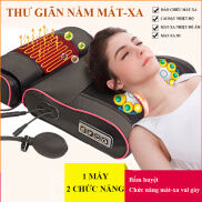 Gối massage mát-xa cổ vai gáy eo hông 20 đầu, đa năng màu đen