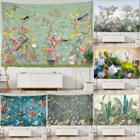 【cw】Chinese style Tapestry flowers and birds wall hanging Tapestries Home Decor Beach Towel Yoga Mat Picnic Blanket table cloth ！