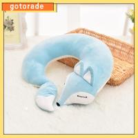 GOTORADE ตุ๊กตาผ้าพลัฌ หมอนรองคอ ผ้าคอตตอน รูปตัว U หมอนสำหรับนอน ของใหม่ การเดินทางการเดินทาง กอดหมอนจิ้งจอก