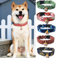 【 ปลอกคอลายหญ้า Rui Chaijia Tang 】 ญี่ปุ่นคอสุนัข Shiba Inu Corgi สัตว์เลี้ยงขนาดเล็กปลอกคอสำหรับสุนัข