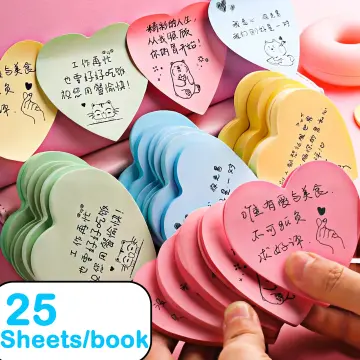 Heart small sticky notes memo notepad for planner