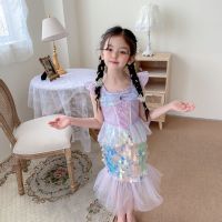 Little Mermaid Ariel Princess Costume Kids Dress For Girls Halloween Cosplay Children Birthday Party Clothes Mermaid Dress