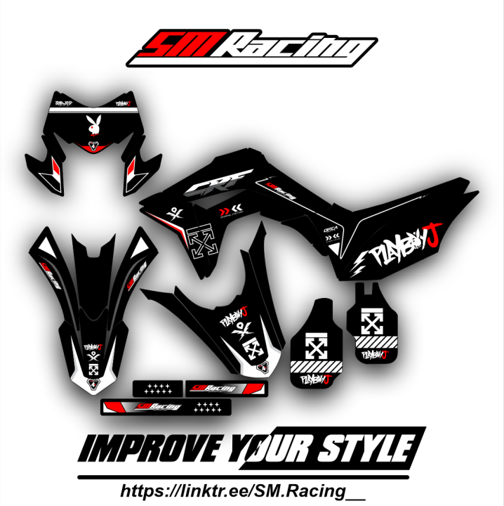 Decal Stiker Motor Honda Crf L Full Body Hitam Lazada Indonesia