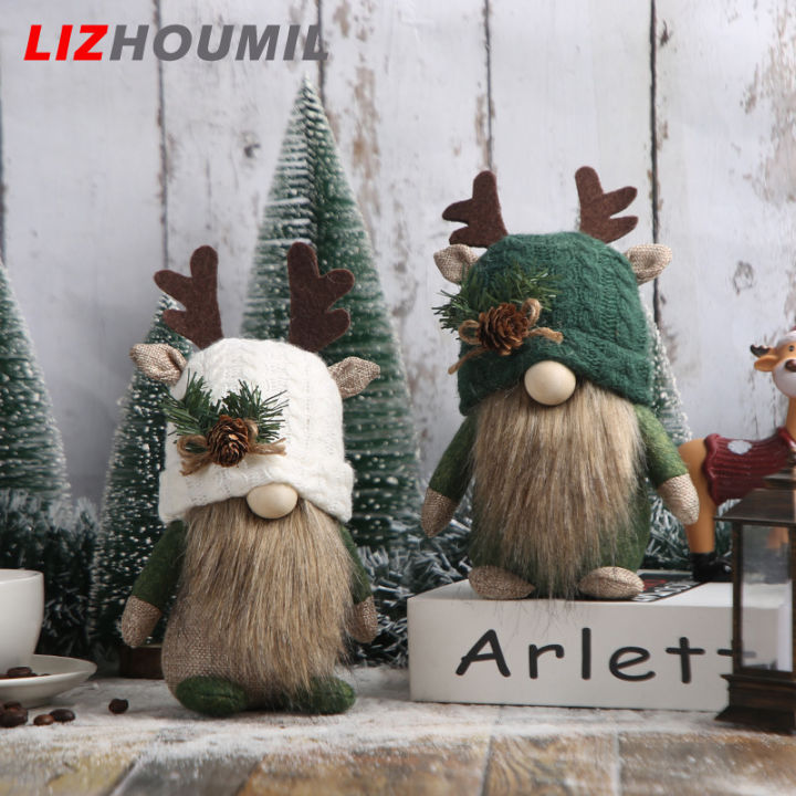 lizhoumil-ตุ๊กตาตุ๊กตาผ้ากำมะหยี่คริสต์มาส-การตกแต่งคริสต์มาสตุ๊กตายืนสำหรับต้นคริสต์มาสบ้าน