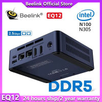 Beelink EQ12 EQ12โปร Intel N100 N305คอมพิวเตอร์ขนาดเล็กชนะ11 DDR5 8GB 500GB NVME SSD สนับสนุน2.5GbpsType C คีย์บอร์ดเกม