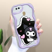 Volans เคสสำหรับ OPPO A12 A12E A12S A15 A1 5G A15S A16 A16S A17 A17K ลายการ์ตูน Kuromi เคสโทรศัพท์น้ำมันครีมพื้นขอบคลื่นเคสซิลิโคนนิ่มเคสป้องกัน