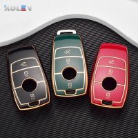 โครงเปลือกนอกเคส TPU แฟชั่น Kunci Remote Mobil สำหรับ Mercedes Benz A C E S G Class GLC CLA GLB GLS W177 W205 W213 W222 AMG