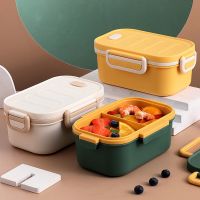 ☃₪♘ 1000ML Double Layer Lunch Box Plastic PP School Children Bento Box Leak-Proof Microwave Food Container For Kids Gift