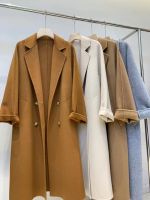 【YD】 and New Cashmere Coat Womens Classic Double-breasted Thickened Double-sided Wool