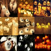 1.5M 10LED Halloween LED String Lights Pumpkin Ghost Skull Lights Battery Operated Outdoor Home Halloween Party Decor Supplies