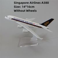 A380แอร์เมทัลอัลลอยด์สิงคโปร์แอร์บัสเครื่องบินจำลองสิงคโปร์แอร์เวย์โมเดลเครื่องบินอากาศยาน16ซม. 20ซม.