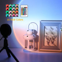 RGB16 Color Sunset Light Network Red Light Remote Control Floor Lamp Atmosphere Lamp RGB Table Lamp Sunset Lamp Photo Scene Lamp