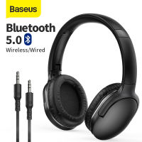 Baseus D02 Pro Headphones Wireless Over Ear Bluetooth 5.0 Headphones, 40H Playtime, Built-in Microphone, Foldable, Deep Bass, Memory Foam Ear Cups, for Travel, Home Office