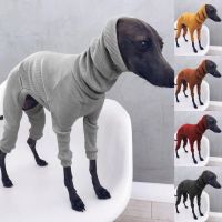 Solid Dog Clothing Four-legged Rib Pet Sweater Turtleneck Warm Dog Long-sleeved Coat Soft Four Seasons Pure Cotton Pet Clothes