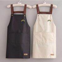 Canvas breathable thin household waterproof and oil-proof kitchen work apron for convenient storage of adult aprons for men and women TA65