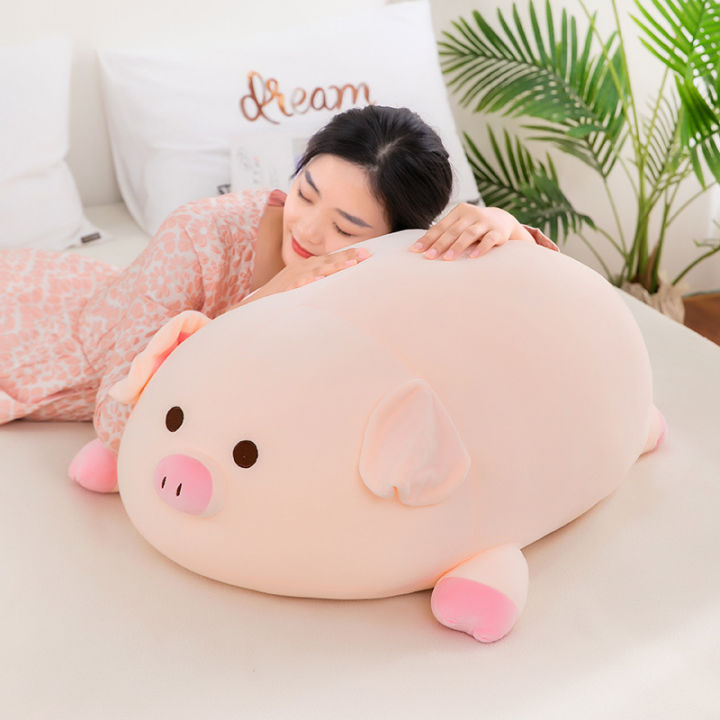 hot-ของเล่นตุ๊กตาหมูรักที่นิยมในโลกออนไลน์ตุ๊กตาหมูวางหมอนนุ่มขนาดใหญ่ตุ๊กตาหมูลูกโป่งตุ๊กตาผ้าของขวัญขายส่ง