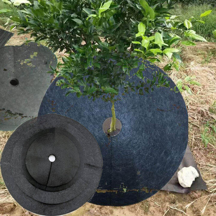 qkkqla-5pcs-flower-tree-plant-cover-protection-mats-cloth-ecological-control-mulch-barrier-pot-garden-tools