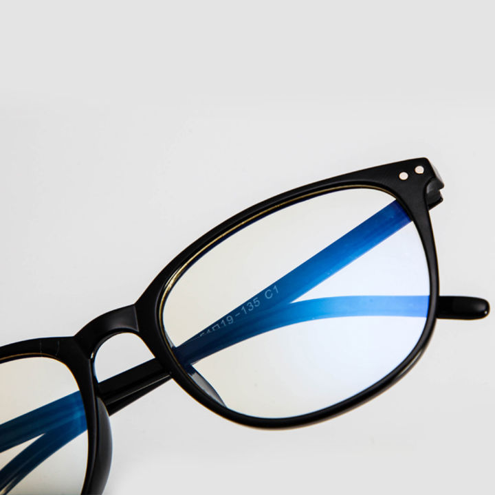แว่นตาแว่นตาแว่นตากรอบที่ใช้ได้ทุกเพศแว่นสายตาผู้ชายแว่นตาคอมพิวเตอร์ป้องกันแสงสีฟ้าย้อนยุค