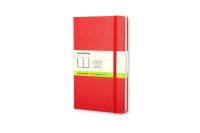 Moleskine สมุดบันทึก สมุดโน๊ต  ปกแข็ง สีแดง ขนาดใหญ่ 13x21 ซม Classic Notebook S.Red Large hard cover