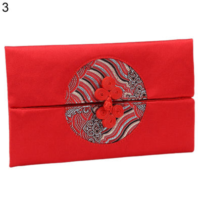 Sanwood ไม้พาย®กระเป๋าผ้าสีแดงแบบดั้งเดิมปักลาย,กระเป๋าสีแดงเงินนำโชคสำหรับปีใหม่อุปกรณ์สำหรับวันหยุดกระเป๋าแฟนซีสีแดง