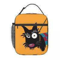 Funny Scottie Eye กล่องอาหารกลางวันแบบพกพามัลติฟังก์ชั่ Scottish Terrier Dog Thermal Cooler อาหารฉนวนถุงอาหารกลางวัน Kids School