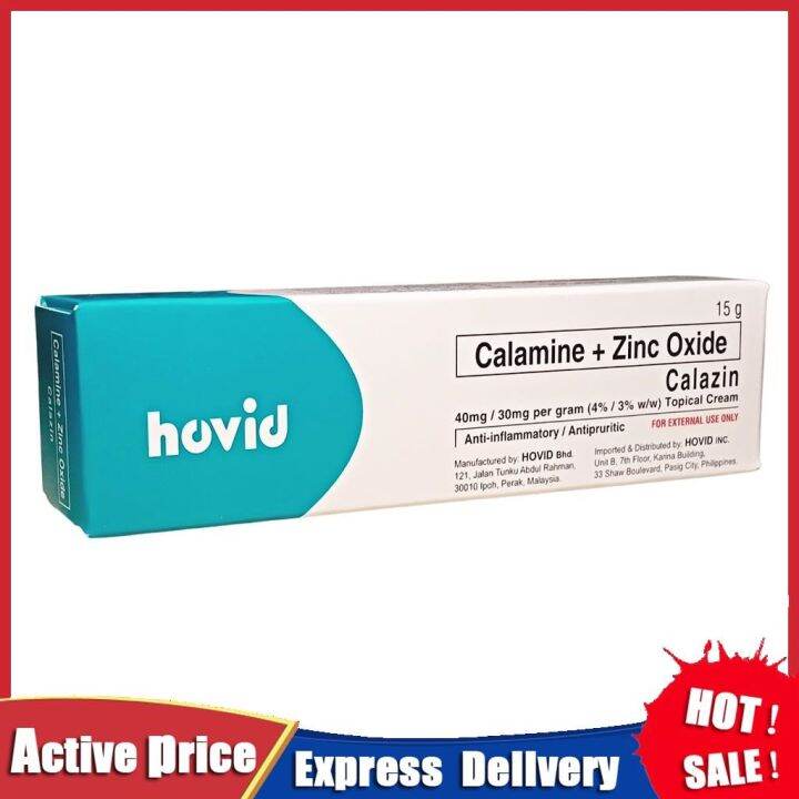 CALAZIN (zinc oxide calamine) rash cream pain itch skin irritation