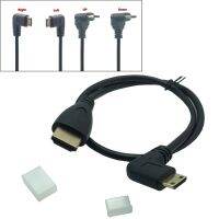 0.5M 90 Degree Angle Mini HDTV Type C to Type A Male M/M Cable Connector V1.4 For DSLR Video Camera LCD Monitor