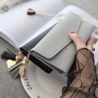 Long Wallet Women Purses Tassel Coin Purse Card Holder Female Pu Leather Clutch Money Bag Multiple Card Slots Wallets Phone Bag Wallets