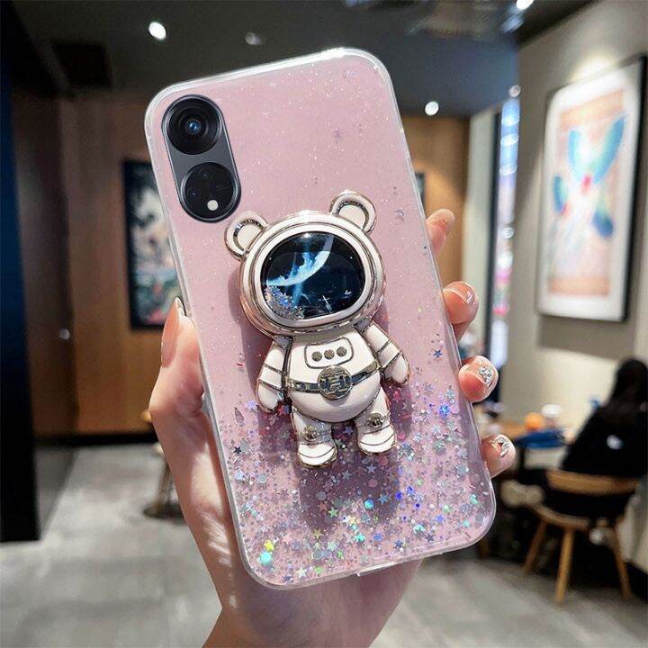 เคสกากเพชร-oppo-อวกาศ-a98เคส-oppoa98รูปหมี5g-oppo-เคสใสดาวท้องฟ้าแบบใหม่-a98-5g