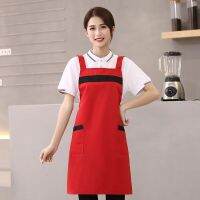 High quality new style
 Waterproof and oil-proof apron for catering hot pot restaurant barbecue milk tea overalls solid color custom logo printing