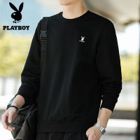 PLAYBOY เสื้อยืดแขนยาวผู้ชาย,ใหม่เสื้อกันหนาวผู้ชายสำหรับฤดูใบไม้ร่วงปี2021