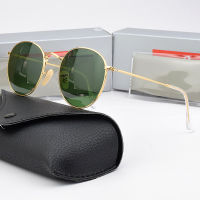 glass Sunglasses Men Metal Classic Retro Luxury Brand Designer Driving Vintage Round sun glasses for women fashion R3447